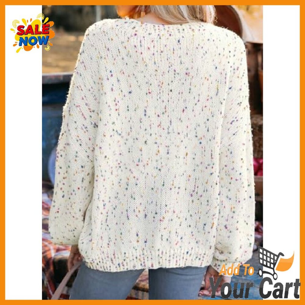 Lightweight Ribbed Pullover Sweater Long Sleeve C… - image 4